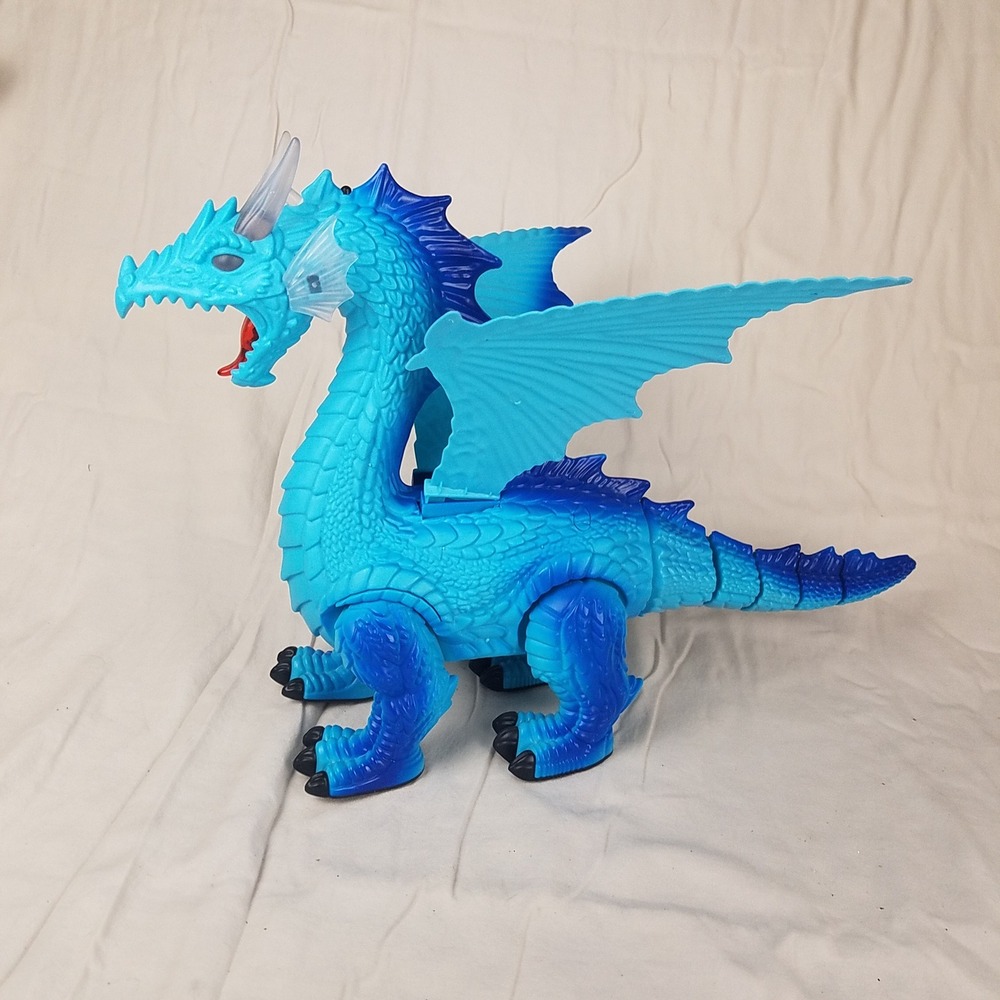 Discovery Kids‎ Dragon Toy 12" Blue Breathing noise No Remote wing movable